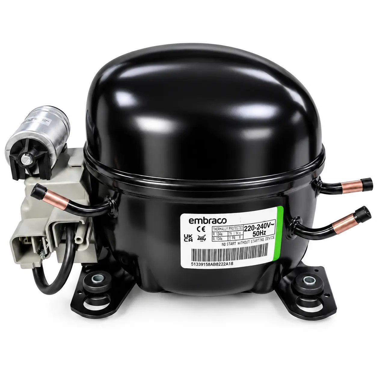 تکنیک طلایی-کمپرسور کد EGAS90HLR قدرت 1/4+گاز 134 امبراکو-پوسته بزرگ